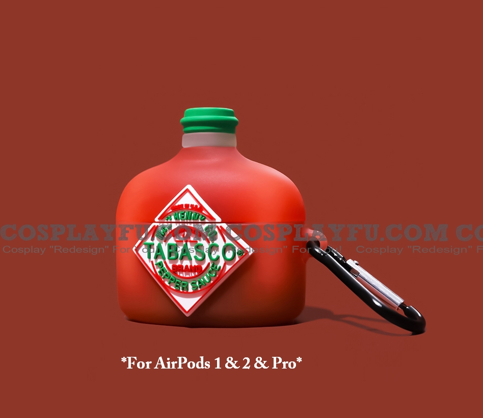 Cute Tabasco Chili Paste | Airpod Case | Silicone Case for Apple AirPods 1, 2, Pro